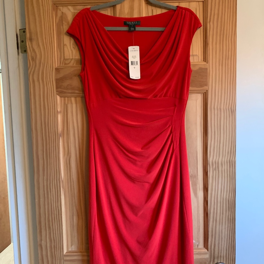 Lauren Ralph Lauren Red Dress Size 8 New with Tags